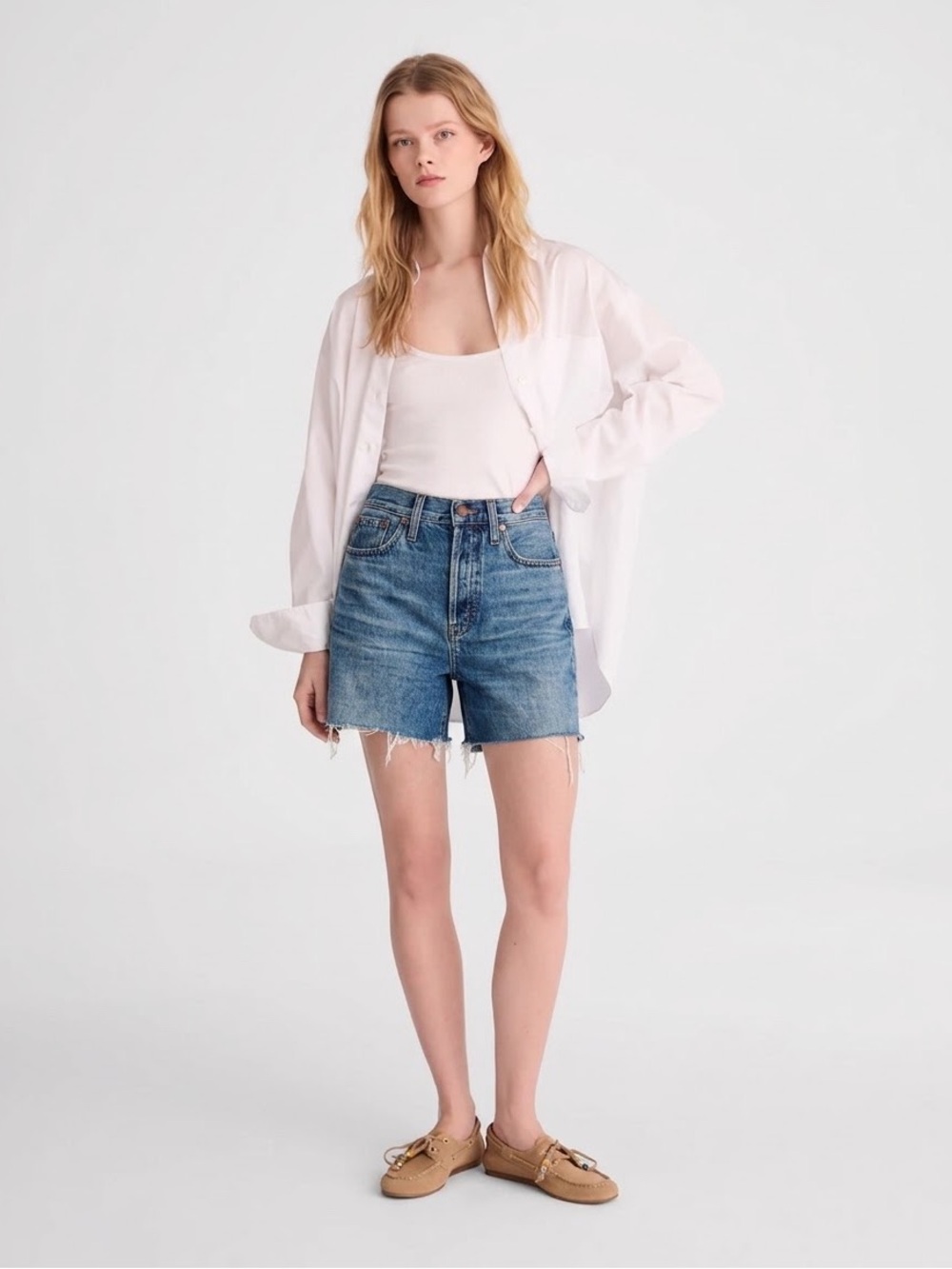 Madewell  high-rise denim cut off shorts 26